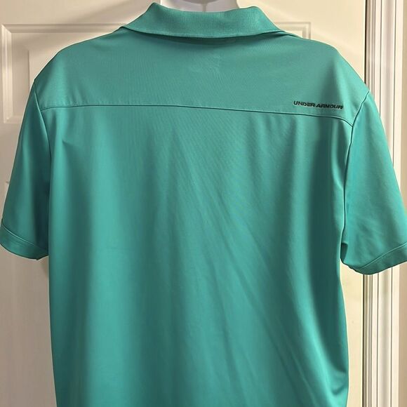 Under Armour Men’s Seafoam Green Golf Polo with Collar and Side Slits- XL - Picture 9 of 11